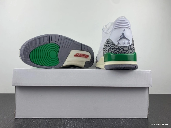 1st Kicks Shoes Jordan (W) Retro 3 CK9246-136 Lucky Green 0822